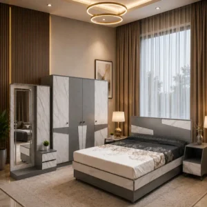 Contemporary Window Panel Bed