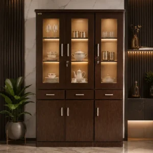 Regal Wood Display Crockery Unit